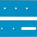 Weaver Leather Supply Belt End Acrylic Leather Templates Set of 2, Blue, Strap Layout Tool with Precise Punched Holes for Belts, Bags, and More, Blue