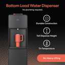 Brio 130 Series Bottom Load Water Cooler Dispenser for 5 Gallon Bottles, Hot, Room & Cold, Great for Home or Office, Child Safety Lock, Empty Bottle Alert, Energy Star 3.0, Black
