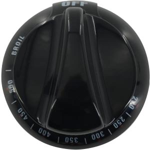 WB03K10037 Thermostat Stove Control Knob Black Compatible with GE & Hotpoint Range Oven Kitchen Burner Accessories Replace Numbers AP2014849, 242683, AH225986 (1PC)