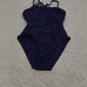 Tempt Me Athletic One Piece Swimsuits for Women Training Sport Tummy Control Bathing Suits (XX-Small, Navy Blue)