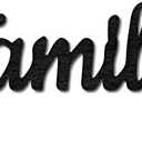 CREATCABIN Wood Cutout Family Arrow Sign Laser Cut Wooden Wall Decor Sculpture Hanging Decor Wall Art Decoration for Home Gallery Office Front Door Black 11.9" x 4.3"