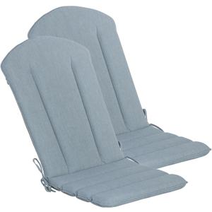 COZYVIDA 50"x20" Adirondack Chair Cushion Set of 2, Water-Resistant Fade Resistant,UV-Resistant 1000+ Hrs,High Back Outdoor Rocking Chair Cushion for Patio,Light Blue