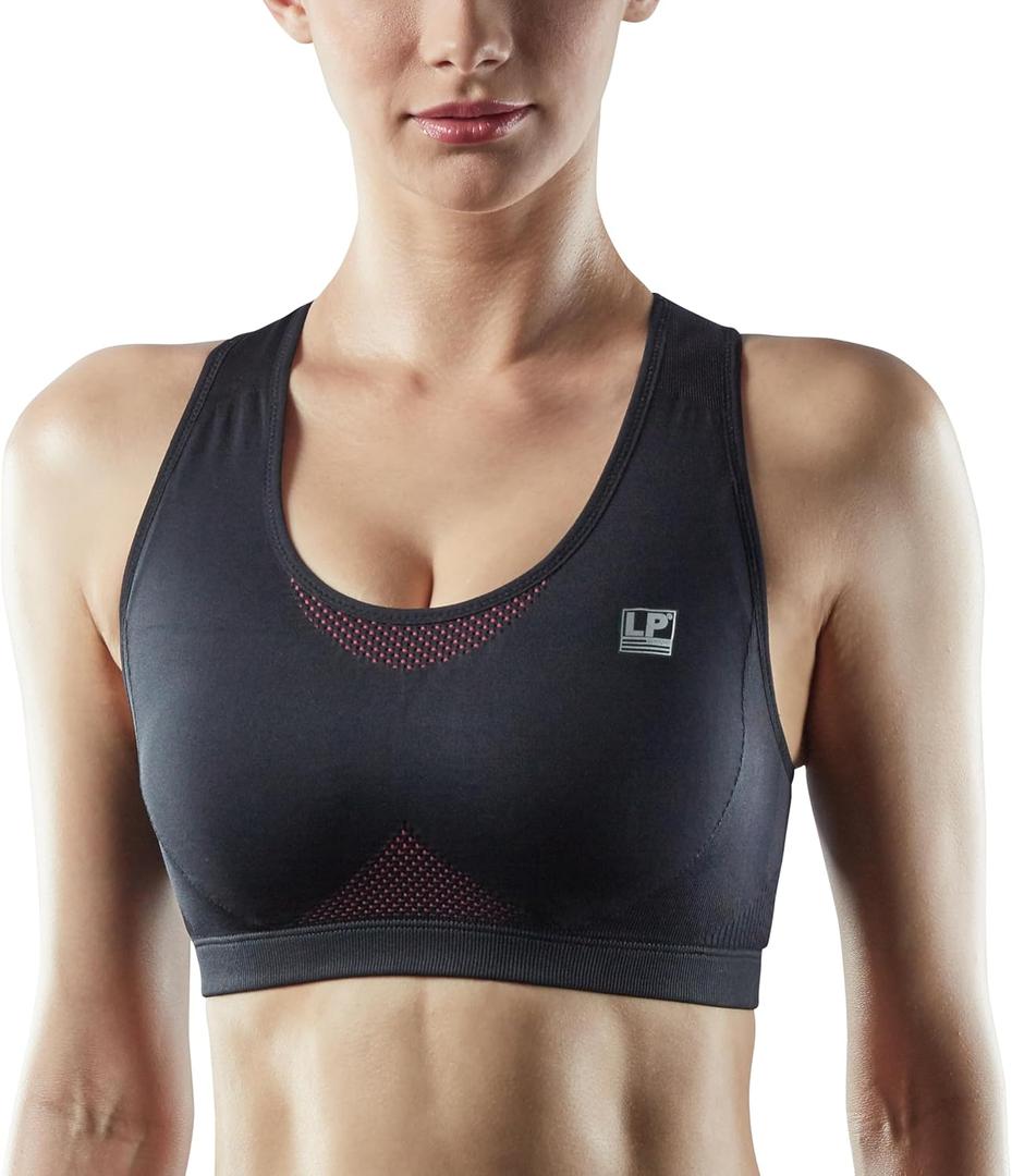 LP SUPPORT 235Z High Impact Sports Bras for Women - Workout, Gym, Yoga Bra for Ultimate Comfort & Support (Black, XL)