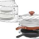 Deco Brothers 3-Tier Counter and Cabinet Corner Shelf Organizer, 2 Pack, Chrome