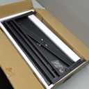 C-Shaped Side Table, Modern End Table with Metal Frame, Space Saving Design for Living Room Large Surface Couch Table for Bedroom, and Home Office24 x 12 x 24 inches (Black)