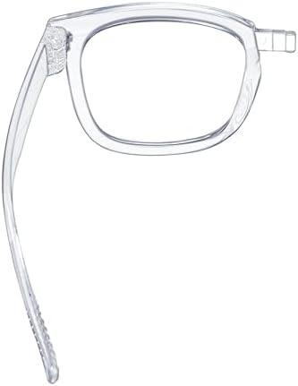 (Must Buy Both Eye) Metalless Reading Glasses Different Strength Each Eye Transparent-Left Eye+2.5