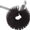 GRACEART Elizabethan Dickens Ruff Neck Clown Collar Elizabeth Wrist Ruffs Ruffle Cuff Arm Bands (Black)