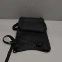 Car Organizer Storage Between Seats, Nappa Leather Headrest Hanging Storage Bag Pocket Purse Holder Snack Holder Automotive Console Organizer for Travel, Driving (Black)