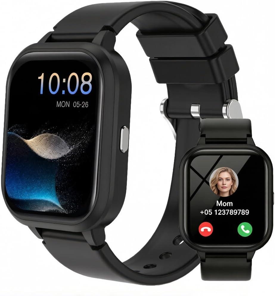 Teens Kids Smart Watch, 1.8'' IP68 Boys Girls Fitness Tracker, Standalone&APP Dual Use, Bluetooth Call, DIY Sports Modes, Heart Rate&Sleep Monitor, 13 Alarms, Weather, Smart Reminder, Games, Kids Gift