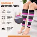 Doc Miller Calf Compression Sleeve for Men & Women – 20–30 mmHg Graduated Compression, Footless Compression Socks Alternative for Running, Shin Splints, Swelling, Varicose Veins –Calf Support, 1 Pair