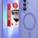 LeYi for Galaxy A36-5G Phone Case: Samsung Galaxy A36 5G Case with Samsung A36 Screen Protector, Galaxy A36 Phone Case Matte Translucent Soft-Touch & Full Body Funda para 36A Cell A 36, Sky Blue