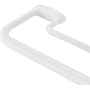 Double Curtain Rods, Wrap Around Curtain Rod for Windows, Internal Splicing 1'' Front and 5/8'' Back Adjustable Curtain Rod with Aluminum Finials and Brackets (Matte White, 28-56")