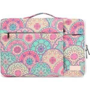 360 Protective 3 Pockets Laptop Sleeve Case Bag with Handle for MacBook Air 15 inch, MacBook Pro 16 inch, and 15.6 inch Screen Laptop (Bandanna)