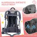 Wipha Baby Backpack Carrier, Toddler Carrier with Canopy, Adjustable and Safe Hiking Backpack for Baby, Black
