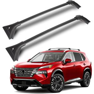 300Lbs Roof Rack Cross Bars Fit for 2021-2026 Nissan Rogue SV/SL/Platinum with Flush Roof Rails, Heavy-Duty Aluminum Crossbars, Sunroof Compatible, Easy Installation Cargo Accessories