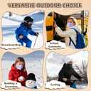 GXCROR Winter Neck Warmer, Reversible Fleece Gaiter Scarf, Windproof Face Mask for Men & Women (Khaki (Child))