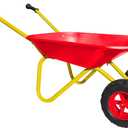 Red Toddler Wheelbarrow Toy,2 Wheel Kids Metal Wheelbarrow,Child's Wheel Barrow Heavy Duty,Small Wheel Barrel Toddler Gardening Tool Set Gift for Children Indoor Outdoor(red)