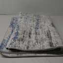 Blue Grey Area Rug 6x9 Abstract Living Room Kitchen Large Washable Carpet Neutral Modern Non Slip Indoor Accent Low Pile Distressed Throw Rug Dining Room Office Bedroom
