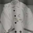 Girls Coat Double Breasted Notched Collar Wool Blend Long Trench Coat Winter Warm Peacoat Dress Coat with Pockets, 160