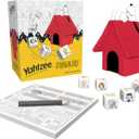 YAHTZEE: Peanuts Edition, Exclusive Snoopys Doghouse Cup, Roll The Dice with Charlie Brown, Woodstock & The Peanuts Gang, Dice Rolling Game with a Fun Twist, Officially Licensed Peanuts Collectible