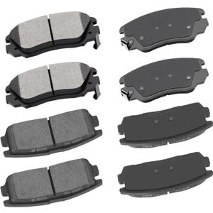 cciyu D1421 D1275 Front Rear Ceramic Brake Pads Kits 8pcs fit For 2010-2017 For Chevrolet Equinox,2010-2017 For GMC Terrain