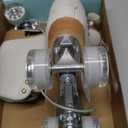 Roller Skates for Women or Men with Height Adjustable Rubber Stoppers Retro Suede Quad Roller Skates for Outdoor and Indoor (10, Gray)