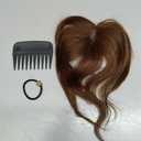 REECHO Hair Toppers for Women Real Human Hair, Seamless Human Hair Toppers with Bangs, 360 3D Cover Clip in Bangs Hair Extensions for Daily Wear, Medium Brown