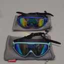 Aegend New Adult Wide View Swim Goggles, Anti-Fog/UV No Leak Swimming Goggles with Ear Plugs for Men & Women (Blue Bright Rose & Green Aqua)