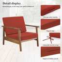 HEBE Outdoor Chair Cushions Set 24 x 24 Inch Waterproof Deep Seat Patio Cushion for Patio Furniture with Fade Resistant, Removable Cover & Handle for Sofa Couch, Wine Red