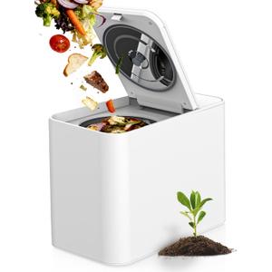 3L Electric Composter for Kitchen, Smart Compost Bin for Countertop, Auto-Cleaning/Odor-Free/LED Display, Turn Kitchen Waste to Dry Compost Fertilizer, Indoor/Outdoor Compost Machine
