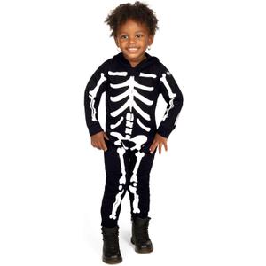Tipsy Elves Kids Skeleton Halloween Costume Jumpsuit for Babies and Toddlers - Unisex Sizing (12M)
