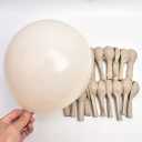 Birthday Decorations for Women - Beige Cream Neutral Balloons, Boho Party Banner, Happy Birthday Decor for Girls.
