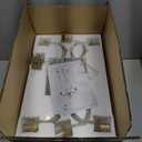 6-Light Farmhouse Brass Gold vintage Chandelier 23.6 Inch - Rustic Industrial Iron Candle Hanging with Clear Glass Shades - Dining Room Lighting Fixture for Hallway, Living Room, Foyer, Kitchen Island