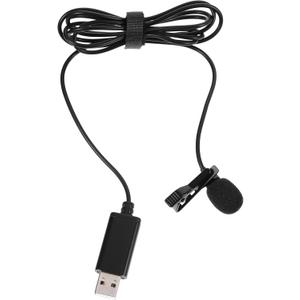 Portable Recording Mic Clip Lapel Mic Noise Elimination High Sensitivity USB Microphone for Gaming Singing Computer Recording