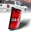 Tail Light Assembly Compatible With 2016-2019 Chevy Silverado 1500 2500 HD GMC Sierra 3500 HD Right Passenger Side Taillight Brake Lamp with Bulb Halogen Type