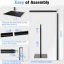 TOCRETOARE Pipe and Drape Backdrop Stand 10FT x 8FT, Adjustable Backdrop Stand Heavy Duty, Background Stand, Backdrop Stand for Parties, Photography, Wedding, Birthday Decoration (10ft x 8ft)