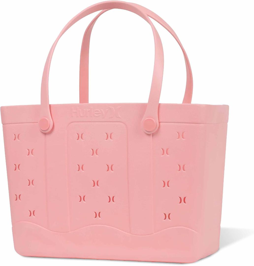 Hurley Beach Tote Bag for Women - EVA Rubber Waterproof, Sandproof | Hose-clean EVA plastic, freestanding structure; large capacity; swivel shoulder strap; for beach, pool, sports, and travel