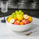 Ceramic Fruit Bowl, Large Fruit Bowl for Kitchen Counter, Decorative Bowl, Bread Candy Snacks Organizer, 10 Inch, White