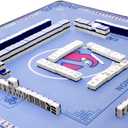 Mahjong Mat for Table, 31.5x31.5 Inch Square, Blue, Adults 36+, Tabletop Gaming Accessory