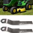 MOTOQUEEN Replacement Bush Hog Cutter Durable Blades for Mower King Skidsteer 2-3/8" x 14" x 3/8" Replacement Blades for Brush Mowers Heavy Duty AR400 Steel 10mm Thick (2 Blade Set)