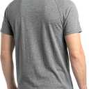 BOCOMAL Non FR - Men's Henley Work Shirts, Stretch-Cotton Relaxed Fit | 5.5oz Lightweight, EX-Soft, Breathable, Chest Pocket, Versatile Workwear - Ideal for Jobsite & Casual, Large