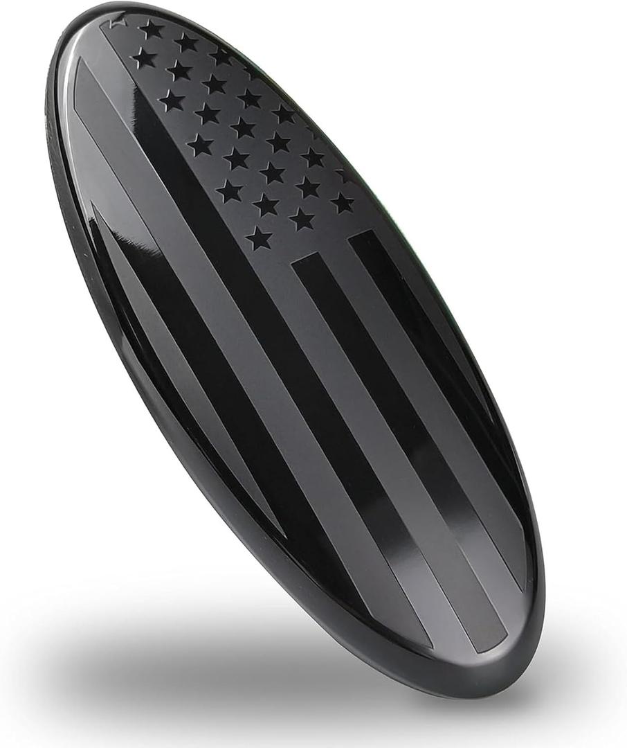 Fit Ford Interior American Flag Emblem Cover Sticker Decal Compatible for Ford Fusion Escape Focus F150 Edge Bronco Transit Fiesta Ecosport All Models (Black)