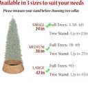 KOLWOVEN 24in Christmas Tree Collar, Christmas Tree Ring Adjustable Water Hyacinth Skirt, Christmas Tree Skirt for Decoration, Base Protection from Pets (Water Hyacinth)