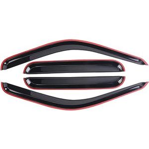 Rain Guard Wind Deflector Outside Mount Tape-On Window Visors Compatible with 1999-2016 Ford F-250 Super Duty Super/Crew Cab Sun/Rain Guard Window Deflector