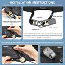 15FT Winter Round Pool Cover with Ratchet Strap Tightener | Easy Installation Pool Covers for Above Ground Pools | Solar Hot Tub Cover Ideal for Hydrophilic and Dustproof for Backyard (BLACK)