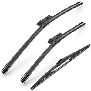 24"+18"+14" Windshield Wiper Blades All-Season Durable Stable and Quiet Silicone Wiper Blade Fit for Mazda CX5 CX9 2017-2020(Set of 3)