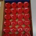 LANKER 24 Pack Flameless Led Tea Lights Candles, Flickering Red Battery Operated Electronic Fake Candles, Decorations for Wedding, Party, Christmas, Halloween (Red)