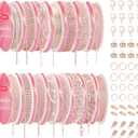 ENERFUN Rose Gold Necklace Chains for Jewelry Making, 112 Feet 15 Rolls Jewelry Chains Bulk for DIY Necklace Bracelet Jewelry Making Accessories with Jump Rings Lobster Clasps Connectors