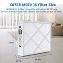 2 Pack X8788 Filter 20x26x5 Furnace Air Filter Replacement, Compatible with Lennox 8788 and Pureair PCO20-28 Air Cleaner, MERV 16 Filter