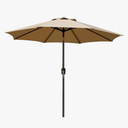 10ft Beanss Outdoor Patio Umbrella, Table Umbrella with Push Button Tilt and Crank, 8 Ribs Market Umbrella